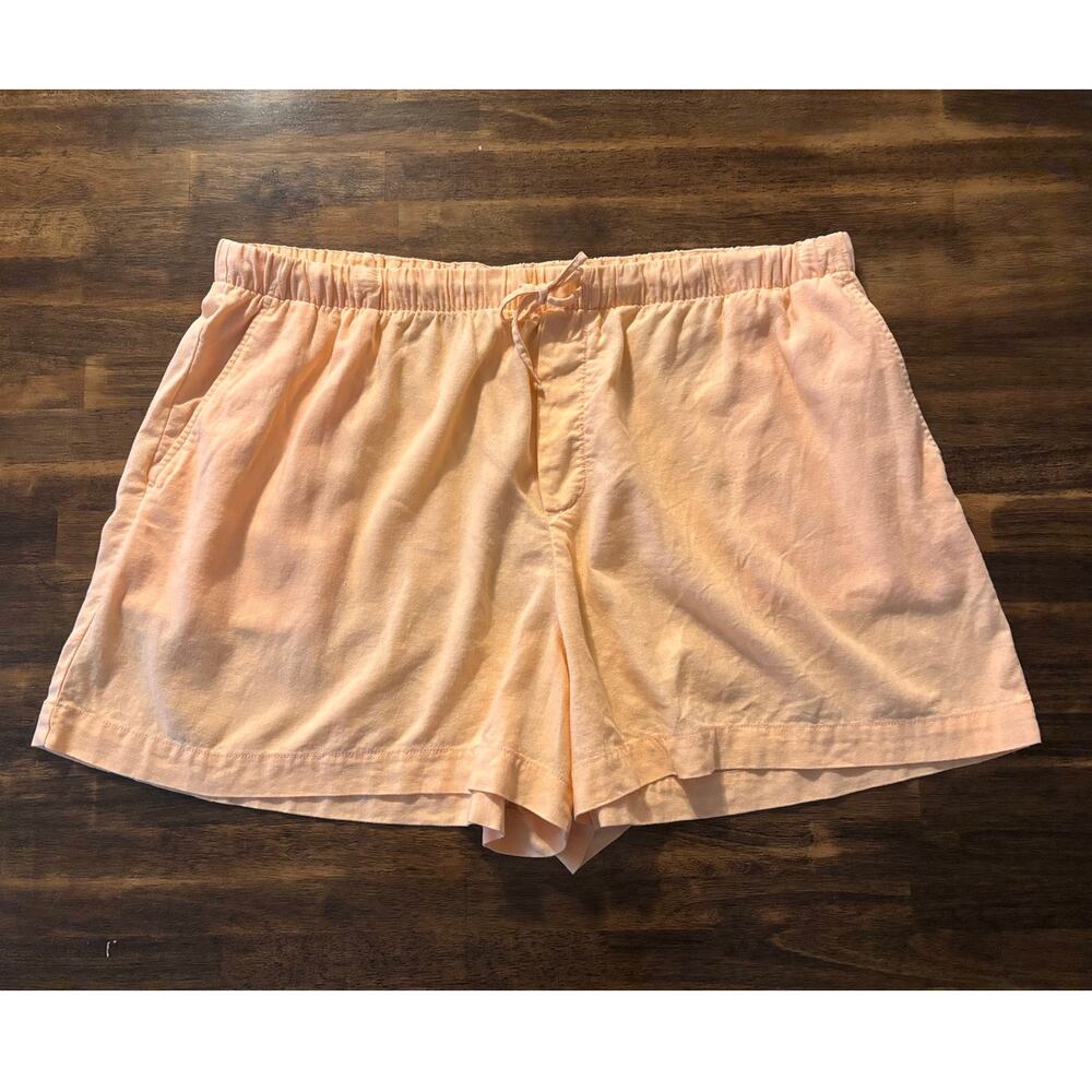 Gap Women’s XXL Shorts Pull On Drawstring Linen Blend 4" Inseam High Rise